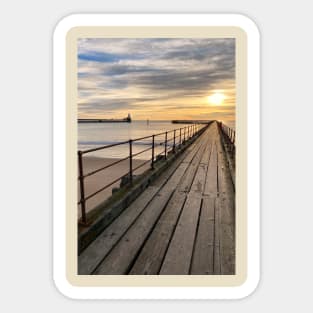 January sunrise at the mouth of the River Blyth - Portrait Sticker